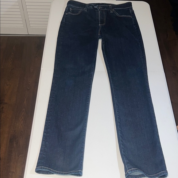 AG Adriano Goldschmeid Mari Extended Mid-Rise Slim Straight Modern Indigo Sz 31 - Picture 1 of 12